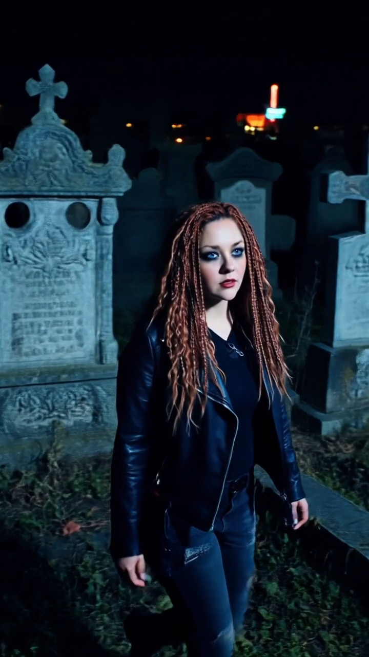 Jen Hernandez in a dark cinematic portrait