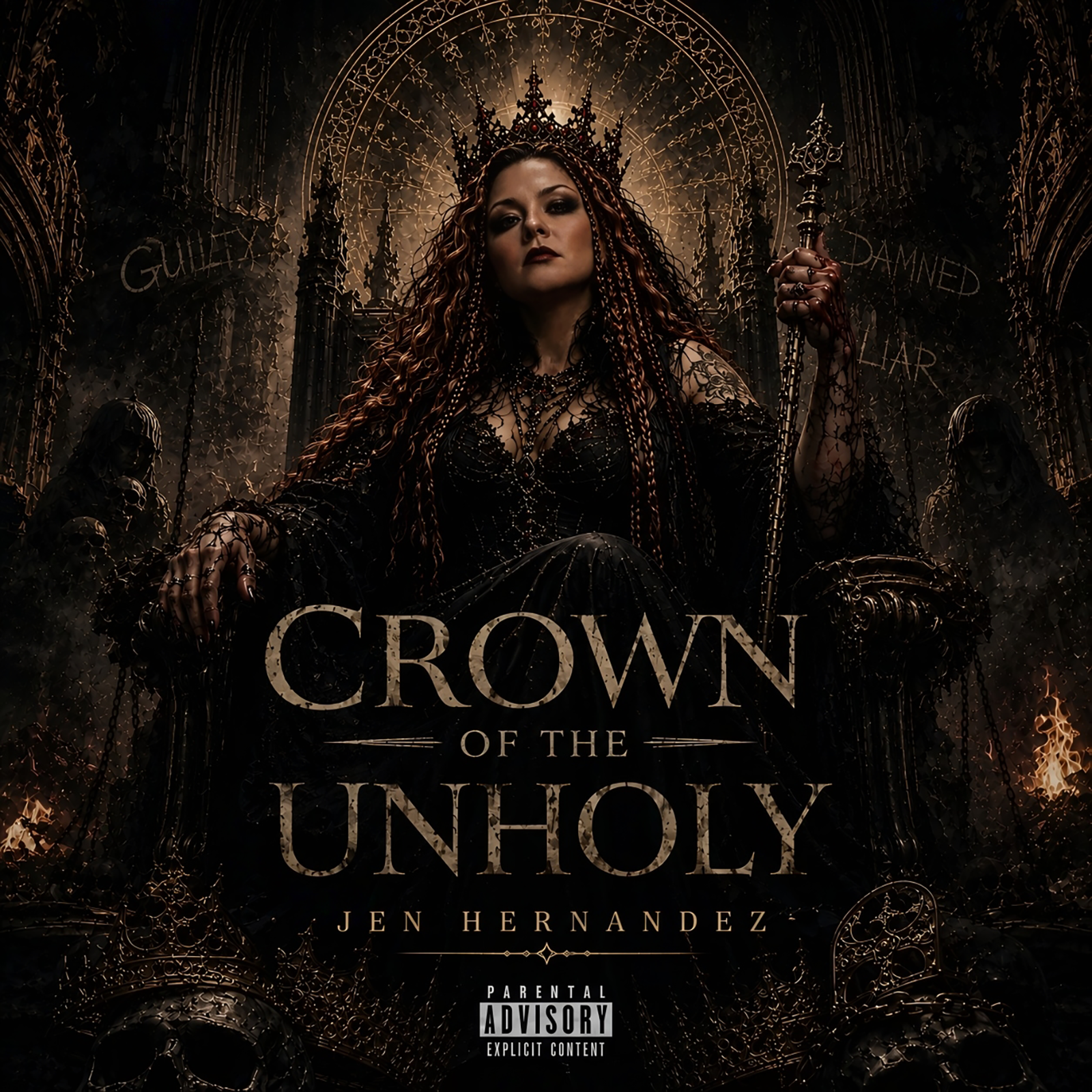 Crown of the Unholy album cover by Jen Hernandez