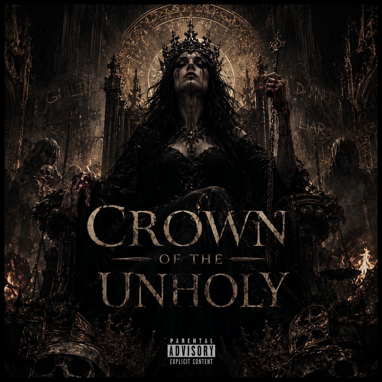 Crown of the Unholy album cover by Jen Hernandez