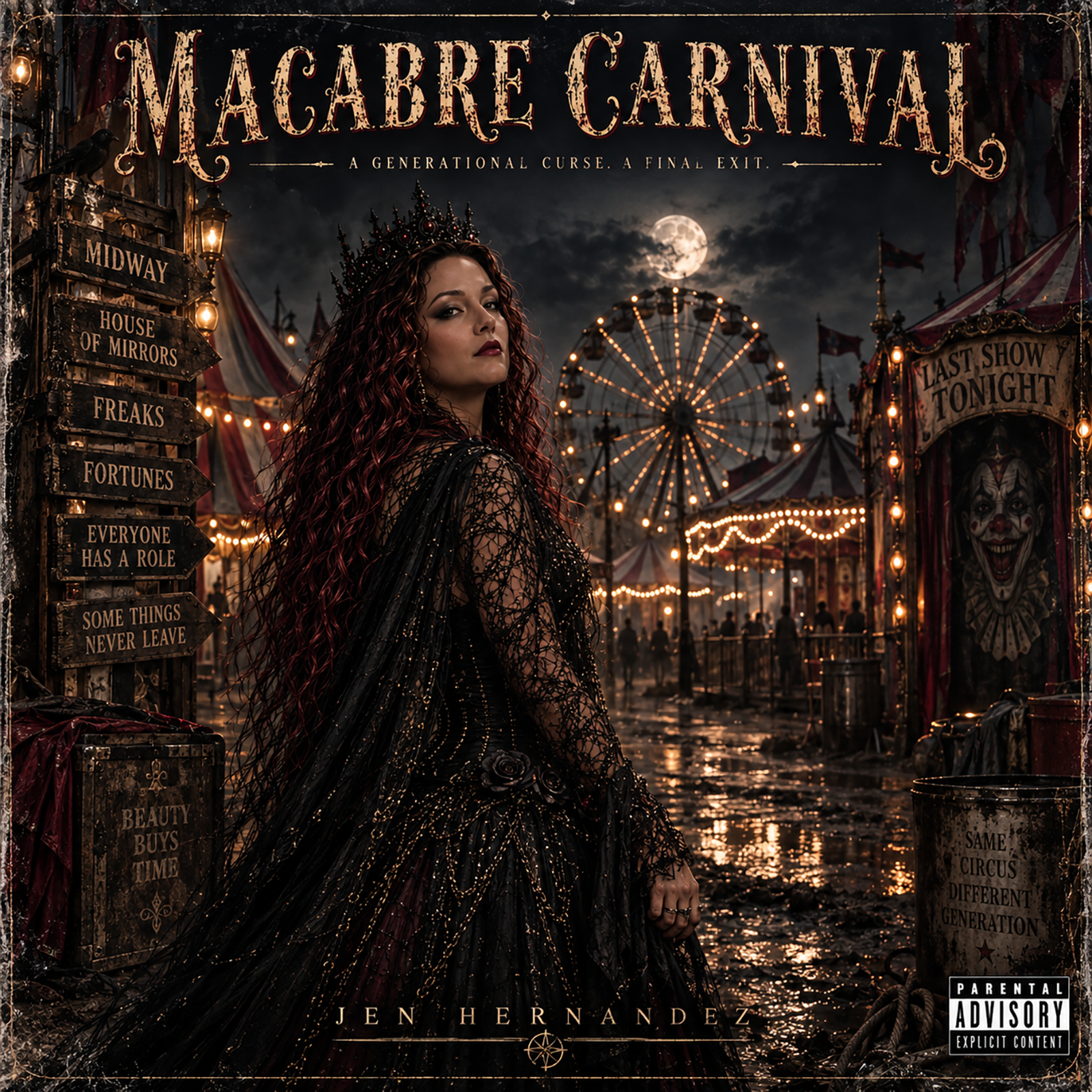 Macabre Carnival album artwork by Jen Hernandez